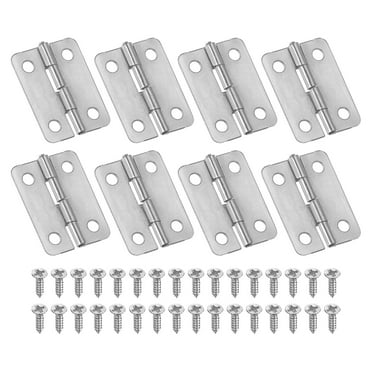 Uxcell Small Butt Hinges 1 Inch, Jewelry Box Hinge with Screw for Jewelry Wooden Boxes, Silver 8 Pack