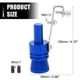thumbnail image 5 of Unique Bargains 2 Pcs XL Size Aluminum Alloy Universal Turbo Sound Exhaust Muffler Pipe Whistle Roar Maker for Car Black Blue, 5 of 6