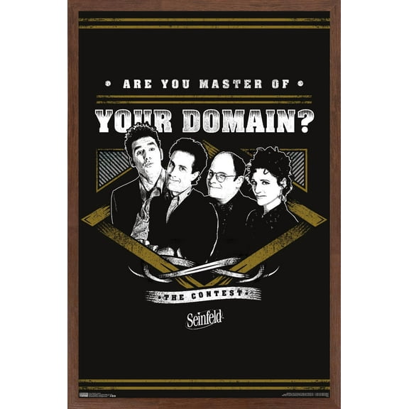 Seinfeld - Domain Wall Poster, 14.725" x 22.375", Framed