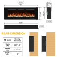thumbnail image 2 of Electric Fireplace Inserts, Wall Mounted with 13 Flame Colors, Thermostat in Black 48 IN - Black, 2 of 5