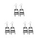 thumbnail image 3 of Minnieouse Pendientes hipoalergénicos blancos con movimiento de silla para orejas sensibles Pendientes con movimiento de silla de recuerdo negro Type1 NO1, 3 of 6