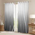 thumbnail image 2 of jejeloiu Abstract Geometric Striped Curtains Pack of 2 (42x84 Each) For Boys,Gray Abstract Lines Curtains Blackout For Kids, 2 of 7