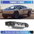thumbnail image 2 of Heavy Duty Steel Front Bumper Compatible with 2024 2025 Tesla Cybertruck,Bumper with Side Wings & Winch Plate & Skid Plate,with D-Rings w/LED Pod Lights, 2 of 10