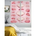 thumbnail image 4 of Ocean Pink Shell Sheer Curtains 72 Inch Long 2 Panels, Shells Pink Theme Modernisim Textrure Light Filtering Rod Pocket Curtains, Sheer Voile Drapes for Living Room Bedroom, 52"x72", 4 of 8