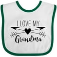 thumbnail image 3 of Inktastic I Love My Grandma Heart and Arrows Boys or Girls Baby Bib, 3 of 4