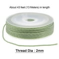 thumbnail image 2 of 2 Pack Twisted Nylon Twine Thread Beading Cord 2mm 13M/43 Feet Extra Strong Braided Nylon String, Turquoise Green, 2 of 6