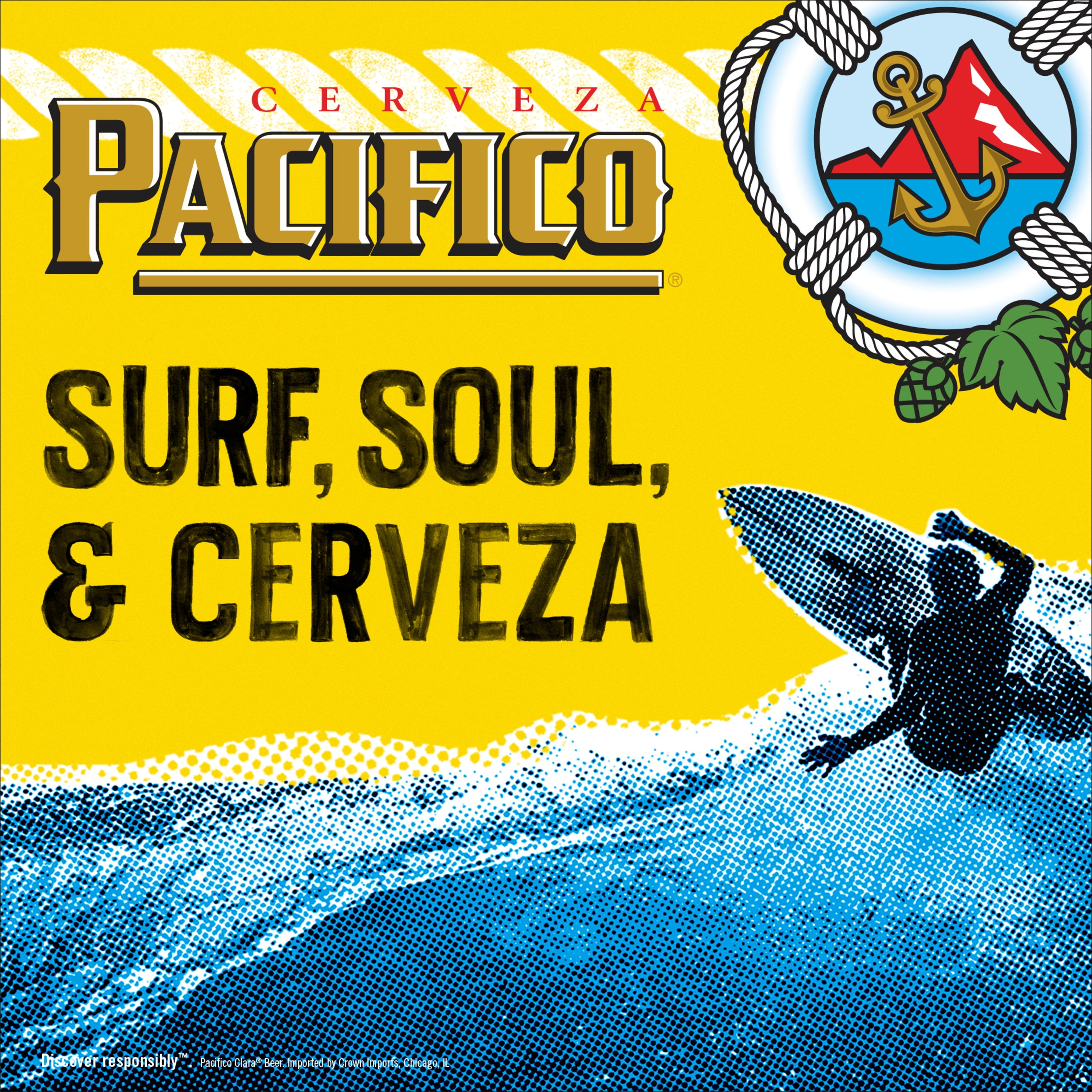 Pacifico Clara Ballena Lager Mexican Import Beer, 32 fl oz - 1 Bottle, 4.4% ABV