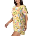 thumbnail image 2 of Lsque Summer Animals Women's Short-Sleeved Pajama Set - 2 Piece Soft and Lightweight Sleepwear Set-X-Large, 2 of 9