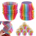 thumbnail image 2 of 100 cajas de cupcakes, tazas de papel para pasteles, cajas de panecillos, tazas de color arco iris, mini cajas para magdalenas, tazas para hornear para uso doméstico Afortunado Sencillez, 2 of 3