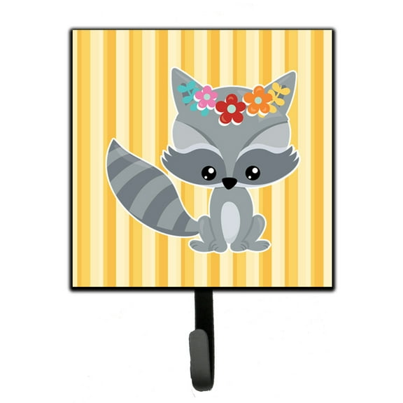 Carolines Treasures BB6791SH4 Raccoon Leash or Key Holder Single Hook multicolor