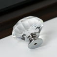 thumbnail image 3 of Paquete de 6 pomos de cristal para armario, tiradores con forma de diamante de 40 mm, tiradores para cajones, armarios de cocina, armarios, armarios de baño (transparentes), 3 of 5