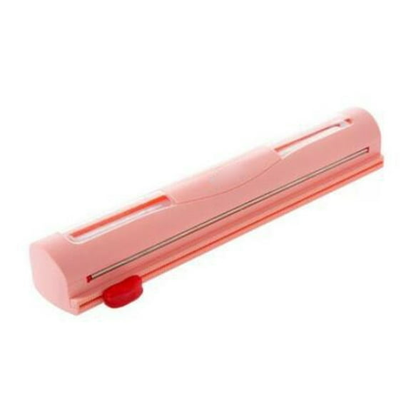 Cateissary Dispensador plástico de papel de aluminio y película adhesiva para cocina, almacenamiento con cortador Organizadores de utensilios de cocina