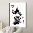 thumbnail image 4 of Banksy Art, Love Canvas, Painting Artwork, Banksy Love Money Artwork, Graffiti Wall Art, Banksy Boy Printed, Canvas Wall Decor - White Framed, 4 of 6