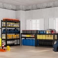 thumbnail image 3 of COOKCOK 5-Tier Garage Shelving, Adjustable Metal Storage Shelf, 2000LBS Heavy Duty Storage Shelves, Ideal for Garage, Warehouse, or Home Organization, 39.4" x 17.7" x 71.2", Black, 3 of 7