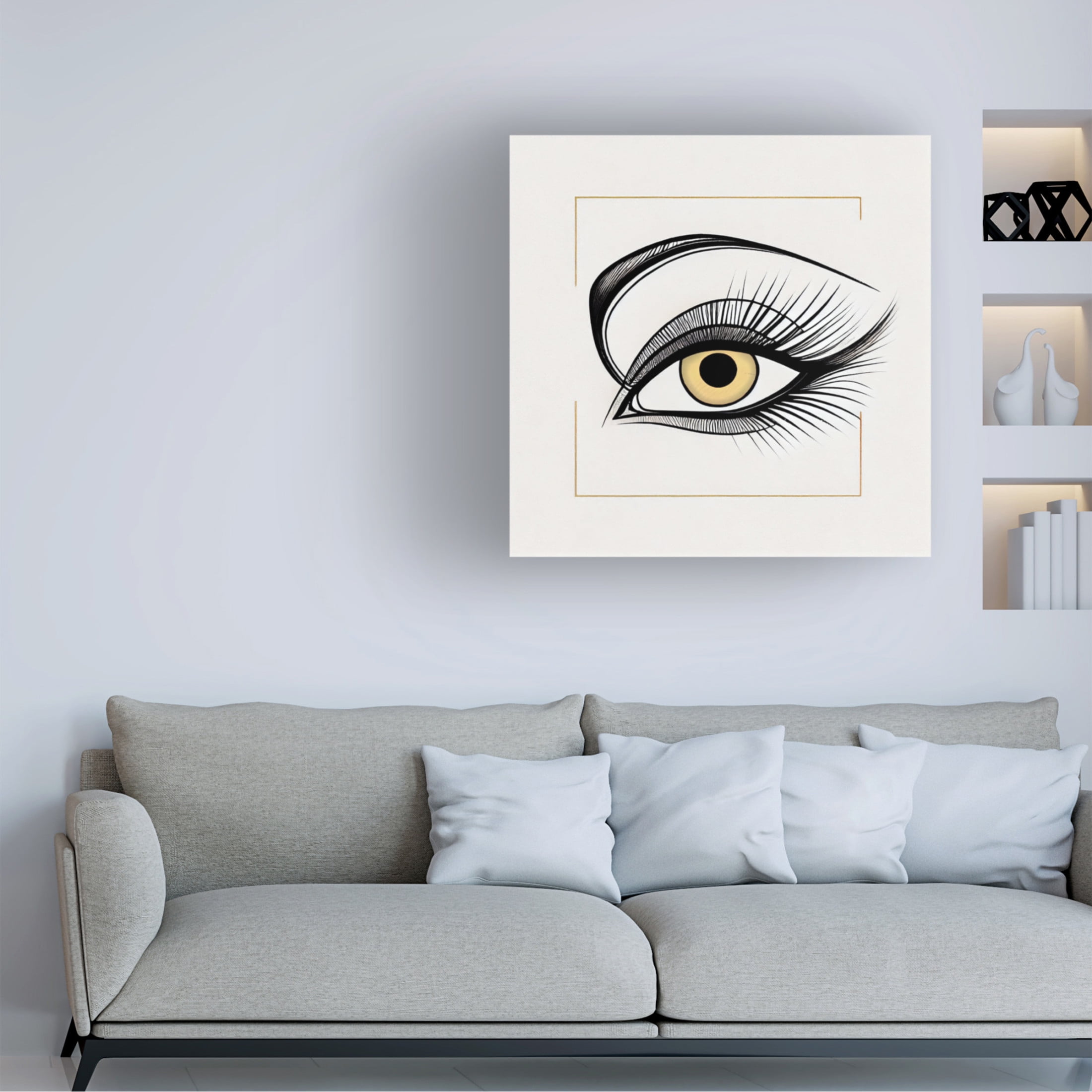 Canvas Wall Art - Sasha 'Inside Vision I' Wall Art for Living Room, Bedroom, or Office Décor by Trademark Fine Art - 35 x 35 Inches