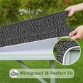 thumbnail image 6 of Black Leopard Print Square Fitted Tablecloth with Elastic Edge,Square Table Cover,Washable Elastic Table Cover for Home Kitchen Party Decor 36"x36", 6 of 6