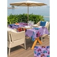 thumbnail image 5 of Outdoor Tablecloths with Umbrella Hole & Zipper, Cartoon Tractor Tablecloth Rectangle 60x84 Inch, Cute Beep Car Digger Shovel Truck Light Purple Waterproof Table Cloth, Patio/Pool Table Covers, 5 of 8