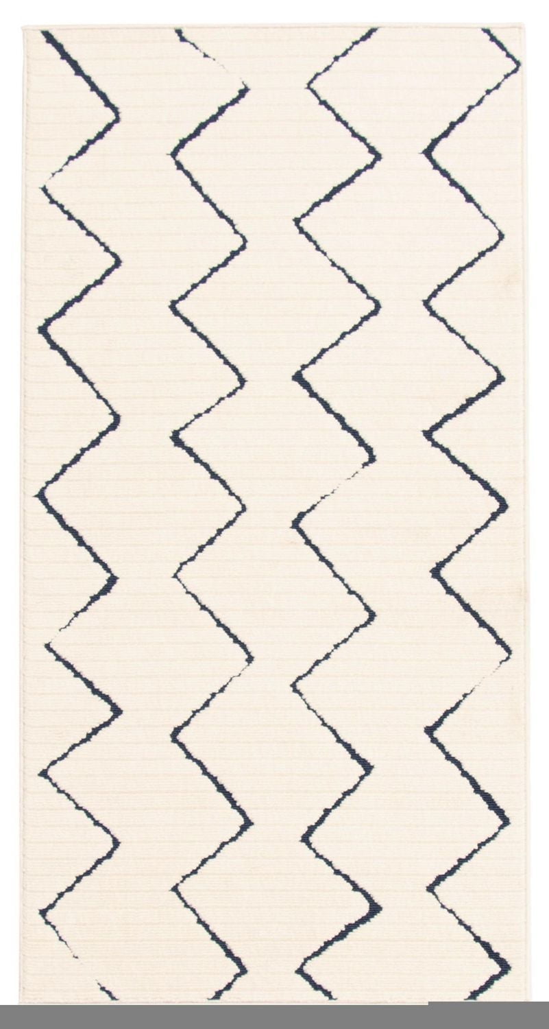 ECARPET Indoor/Outdoor for Balcony, Patio and Garden Raya Blue, Ivory Rug