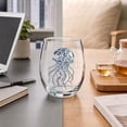 thumbnail image 5 of Artisanal Blue Ringed Hammerhead Shark Glassware,Ocean Animals Drinking Glass,Coastal Home Decor Gift for Ocean Lover, 5 of 7