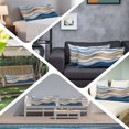 thumbnail image 6 of Beige Blue Ombre Long Body Pillow Covers, Moire Abstract Artwork Soft Breathable Throw Pillow Cases with Invisible Zipper, Decorative Pillowcase Pillows Protectors for Sofa Bed Couch 20"x60", 6 of 9