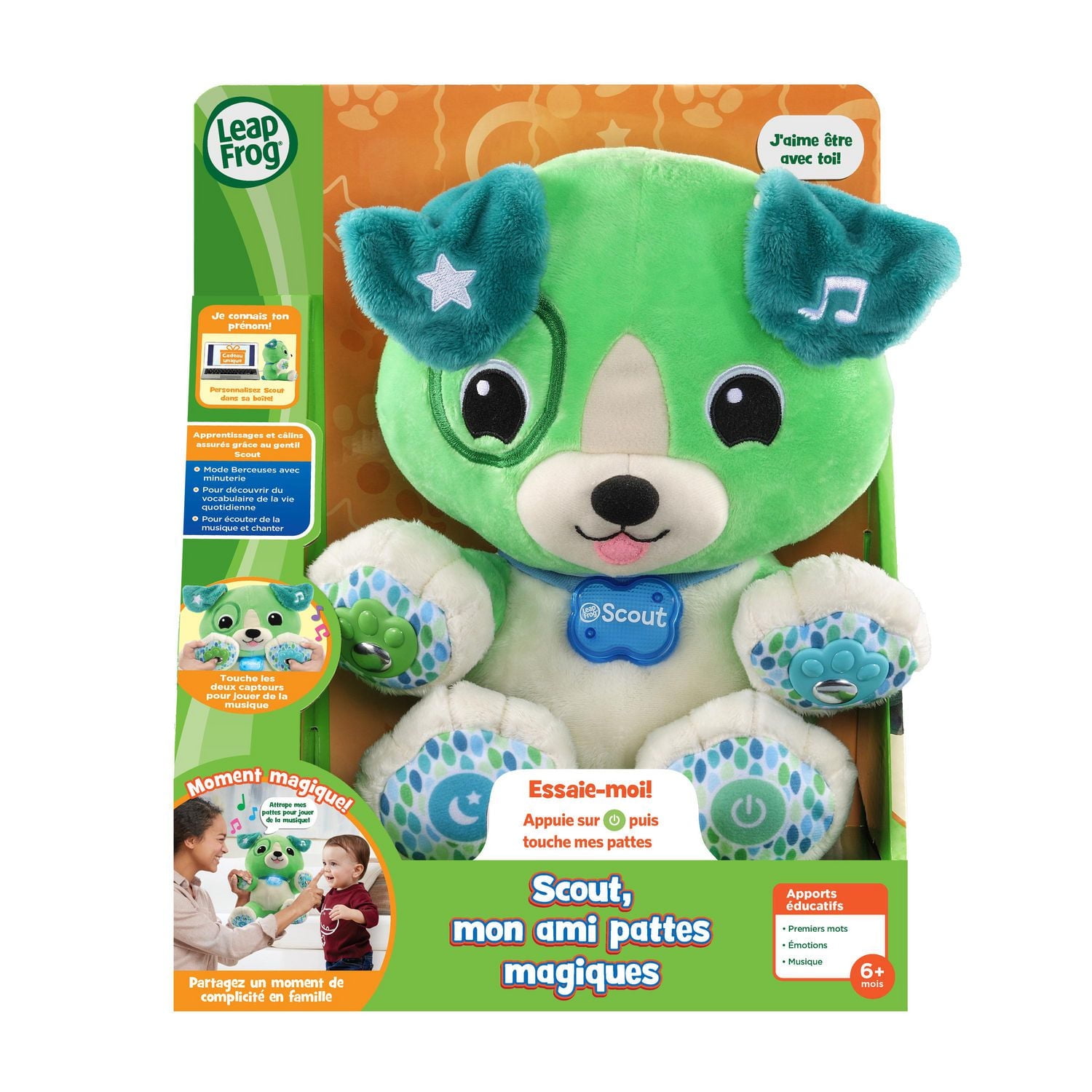 LeapFrog My Pal Scout Smarty Paws™ Personalized Plush Puppy - French Version, 6+ Months