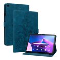 thumbnail image 2 of FJLBDE Case for Lenovo Tab M10 3rd Gen 10.1 inch 2022, Embossed Flower PU Leather Flip Wallet Folio Stand Cover, Blue, 2 of 7