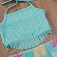 thumbnail image 5 of Itsun Girls' Swimwear,Toddler Kid Baby Girl Tassels + Mermaid Swimsuit Beachwear Set Green 0-6 Months, 5 of 5