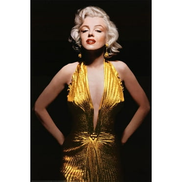 Marilyn Monroe Gold Dress, Tinted Movie Poster Print Poster 24x36 Sold by Art.Com