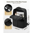 thumbnail image 3 of Mochila para portátil Suratio negra ligera para mujeres y hombres, 3 of 6