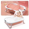 thumbnail image 4 of Tina de Baño Plegable Con Soporte y Cojín Antideslizante y Termómetro Visual Rosa para Bebé, 4 of 7