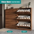 thumbnail image 5 of FANRAL Shoe Cabinet Entryway,3 Tire Wooden Shoe Rack for Entryway Closet,Walnut Shoe Storage Organizer Cabinet, 5 of 8