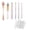 White, variant on 60 Pcs Makeup Brush Cover, Guard Brushes Protective Cover Cosmetic Pen Protector Reusable Expandable Mesh Covers for Travel Women and Girls Storing (White, Black)