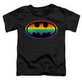 thumbnail image 2 of Batman Rainbow Logo Kids T Shirt (2) for Youth Toddler Boys and Girls, Black, 2 of 5