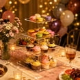 thumbnail image 2 of huayou 4 Tier Square Acrylic Cupcake Stand M, 11.81 inch Height Tiered Display Tray for Holiday Party Wedding Dessert Table Decoration, 2 of 9