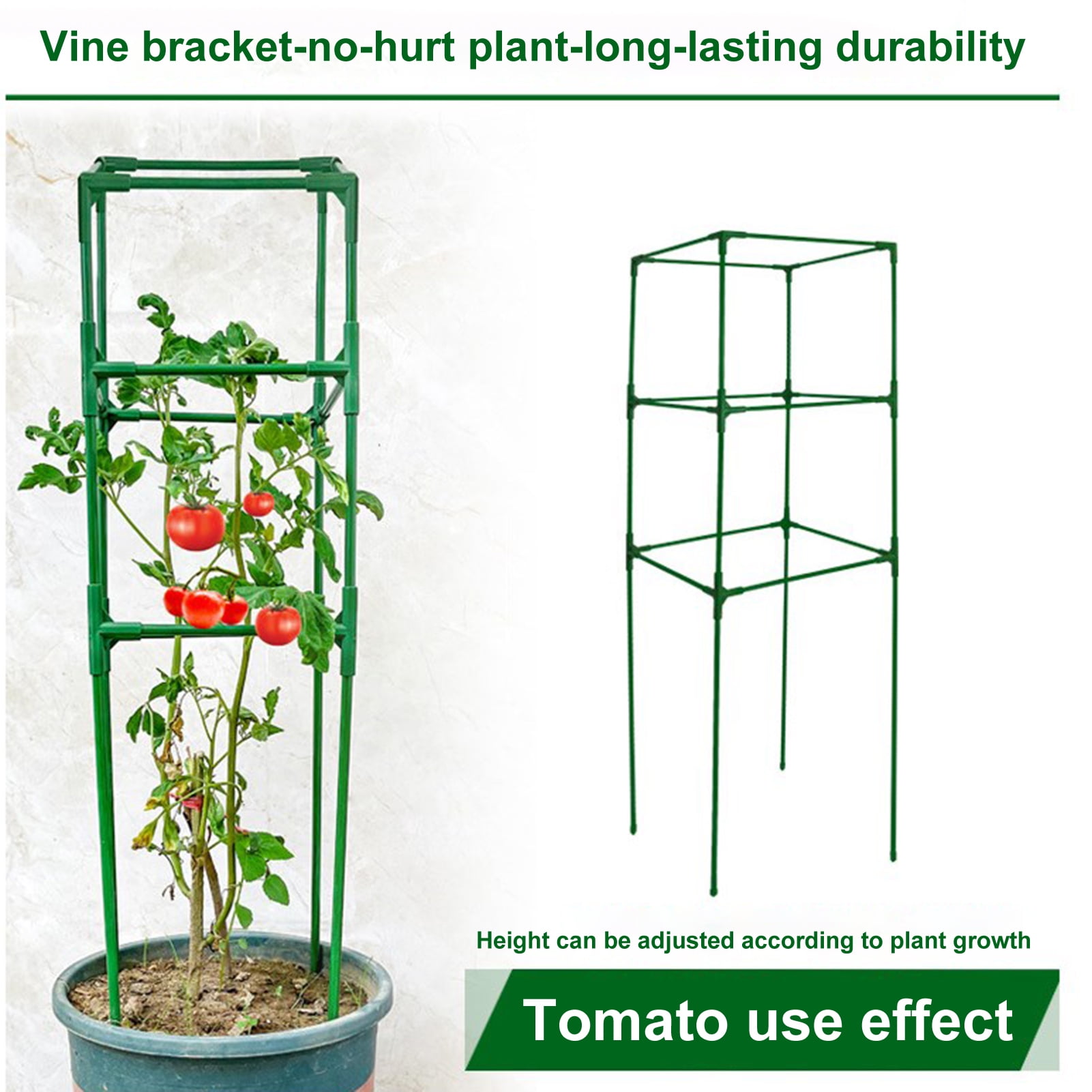 AYYUFE 1 Set Tomato Cage Height Adjustable Easy to Assemble Vertical Climbing Plants Vegetable Trellis Flowers Plant Support Tomato Support Garden Trellis