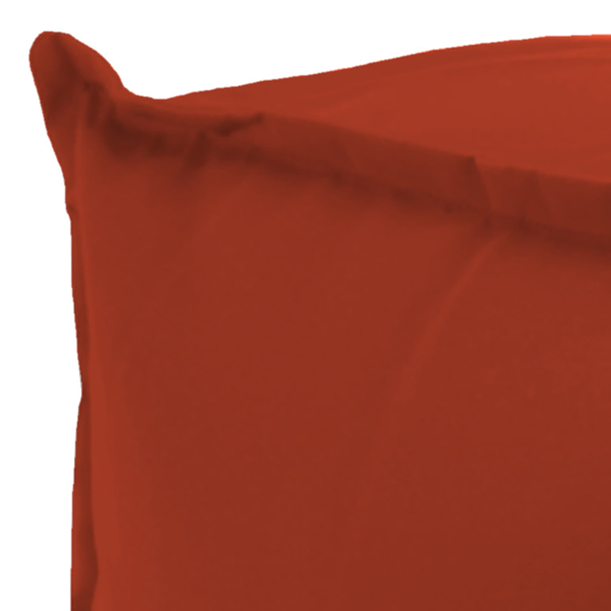 Jordan Manufacturing Sunbrella 23" x 25" Canvas Terracotta Red Solid Rectangular Outdoor Pouf Ottoman with Flange