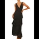 thumbnail image 1 of Vestidos de Dama de de Escalonada para Mujer, Vestidos de Noche Formales con Volantes, Largos y Plisados. Negro XL, 1 of 9