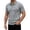 Grey, variant on Men Polo Shirts Solid Color Short Sleeved T-Shirt Loose Polo Shirt