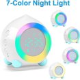 thumbnail image 2 of (Blanco) Reloj despertador para niños Dígitos luminosos, luz LED Luz nocturna para despertar, Mañana Noche Niños Volumen ajustable Posponer USB Reloj despertador recargable Luz nocturna, 2 of 5