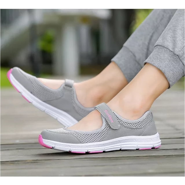 Zapatos casuales Superleves para mujer, transpirables, rojo/blanco/negro
