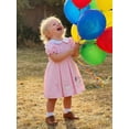 thumbnail image 4 of BemeyourBBs Kids Toddler Girls Pink Birthday Day Dress Outfit 1 2 3 4 5 6 Years Old Birthday Summer Clothes Little Girl Puff Short Sleeve Doll Collar Carousel Balloon Cake Embroidery Dress, 4 of 9