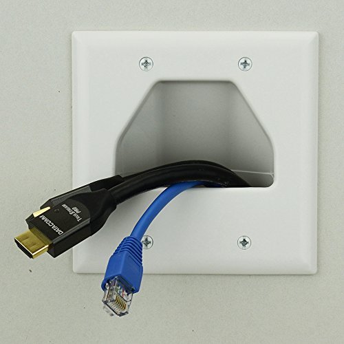 DATA COMM Electronics 45-0002-WH Placa de Cable de Baja Tensión Empotr