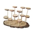 thumbnail image 2 of MERIGLARE Wood Display Riser Home Decor Storage Shelf for Cosmetic Accessories Perfume 12 Platforms, 2 of 9