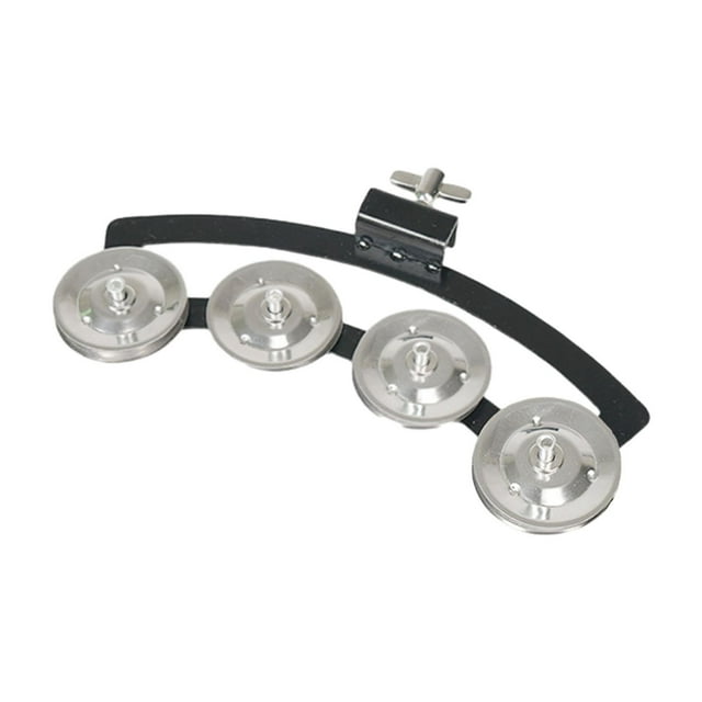 tamizeot Tambourin Caisse-Notes Main Cymbale Tambourin Percussion Métal Concert Musique Rythme Guitare Ensemble Performance Argent 17x7x2cm