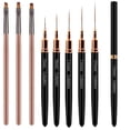thumbnail image 1 of Set de pinceles para nail art Lykjdnz de 8 piezas, liner y limpieza, 1 of 9