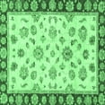 thumbnail image 1 of Ahgly Company Indoor Square Oriental Emerald Green Traditional Area Rugs, 5' Square, 1 of 4