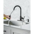 thumbnail image 3 of Wowow Single Handle Pull Down Sprayer Kitchen Faucet with Soap Dispenser, Oil Rubbed Bronze, 3 of 9