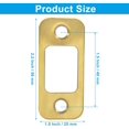thumbnail image 2 of 1" x 2-1/4" Deadbolt Strike Plate Door Backplate, Round Corner with 2 Long & 2 Short Mounting Screws, Enhanced Security and Easy Installation (Gold), 2 of 5
