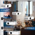 thumbnail image 2 of yeacher Projector Ceiling Mount, Projector Mounts from Ceiling, Projector Wall Mount, Ceiling Projector Mount, Projector Ceiling Mount Low Profile, Projector Mount Wall, Projector Hanging Mount, 2 of 6
