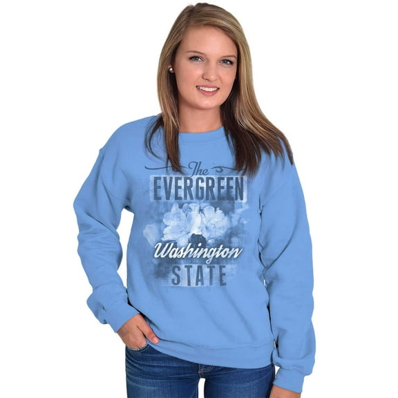 Washington Cute State Flower Souvenir Women Crewneck Sweatshirt Brisco Brands S